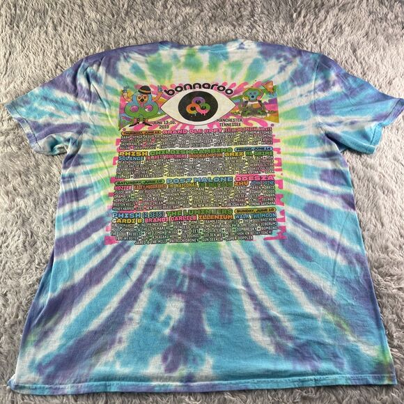 Bonnaroo Shirt Mens Extra Large Tie Dyed 2019 Music Festival Phish Post Malone - Picture 7 of 11